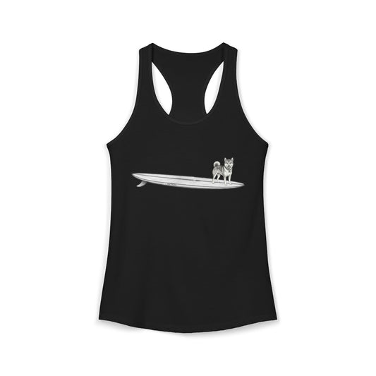 Shiba Inu - Kuma | Hang Twenty Surf Dog Racerback Tank