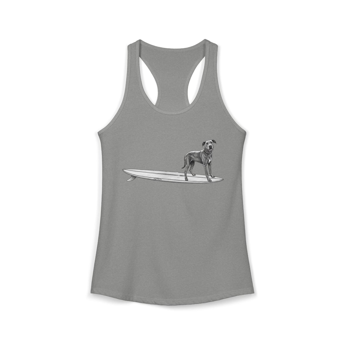 Great Dane - Luna | Hang Twenty Surf Dog Racerback Tank