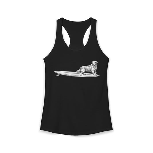 Golden Retriever - Enzo | Hang Twenty Surf Dog Racerback Tank