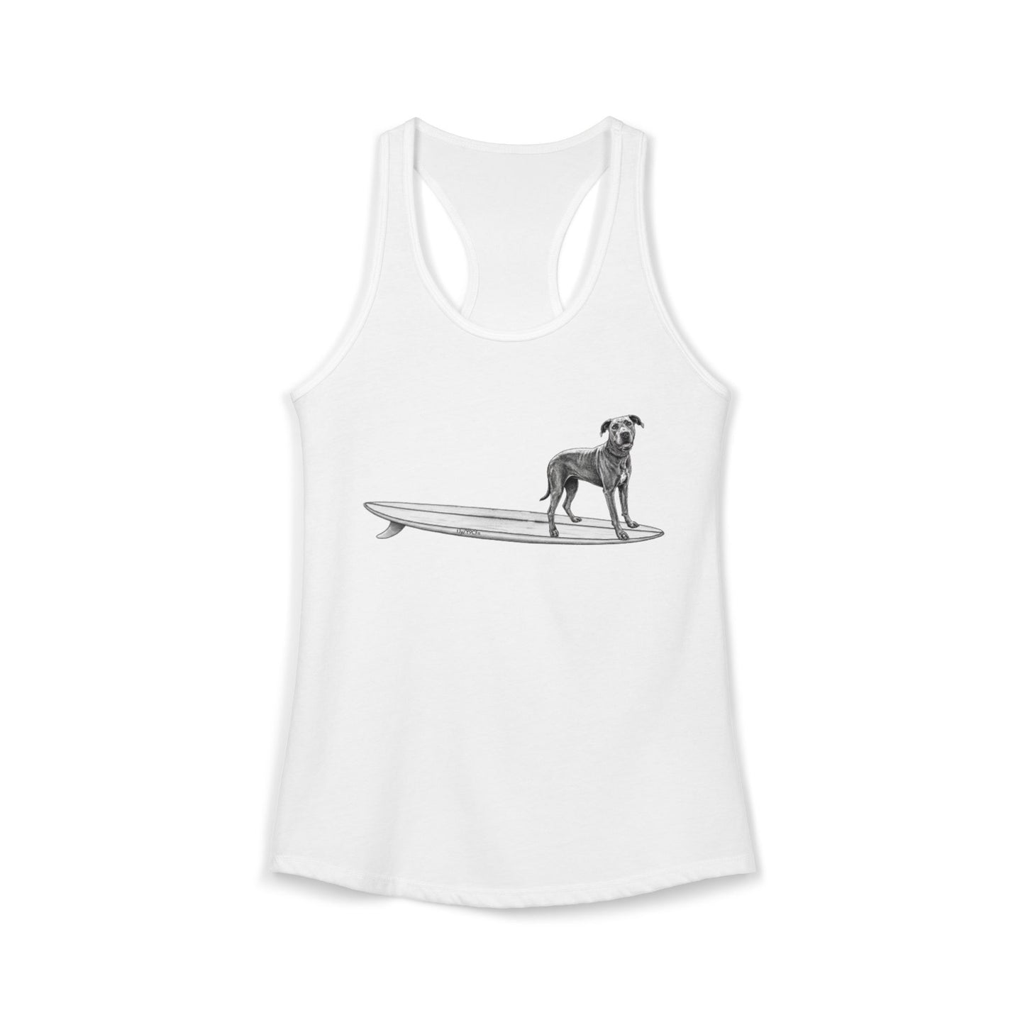 Great Dane - Luna | Hang Twenty Surf Dog Racerback Tank
