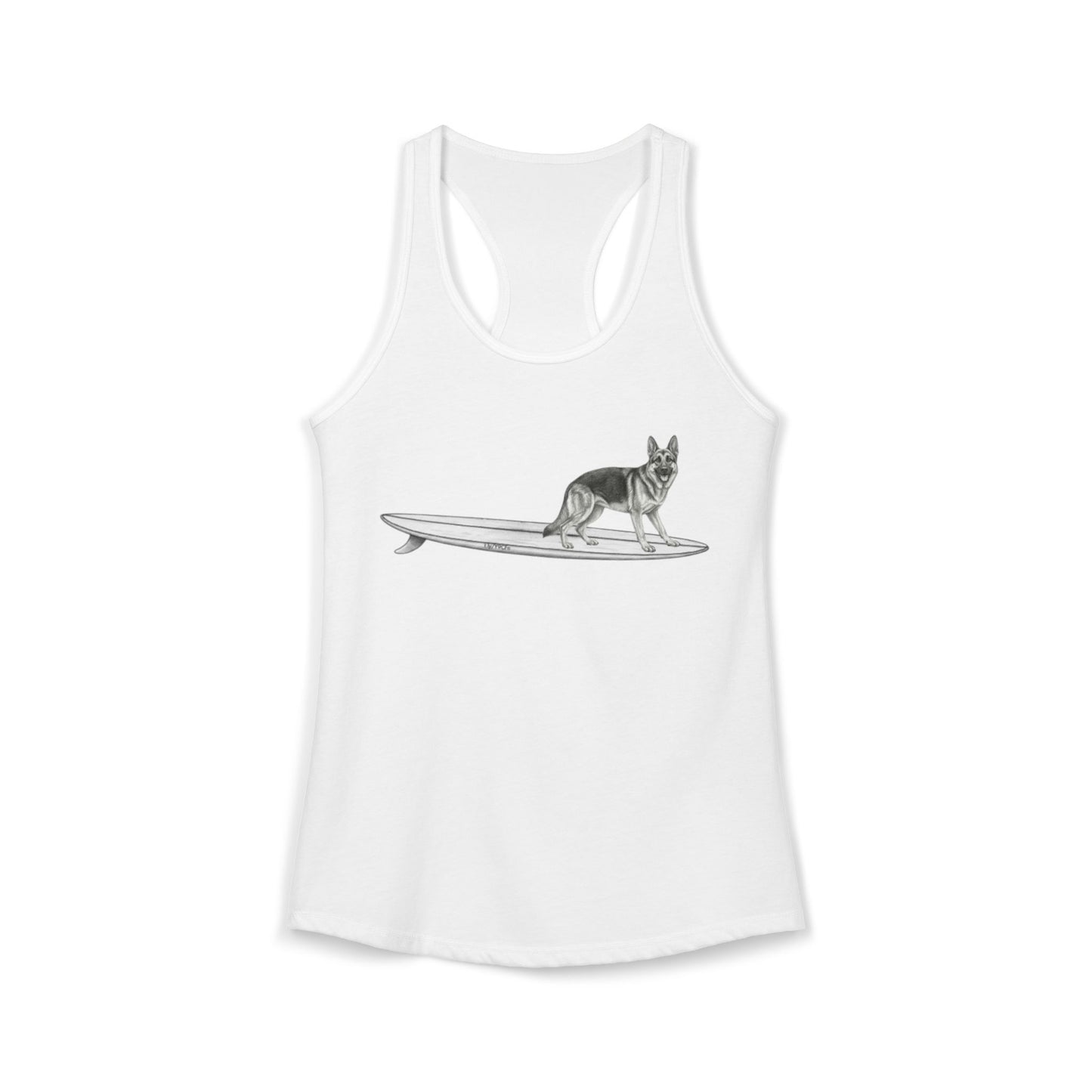 German Shepherd - Addie | Hang Twenty Surf Dog Racerback Tank
