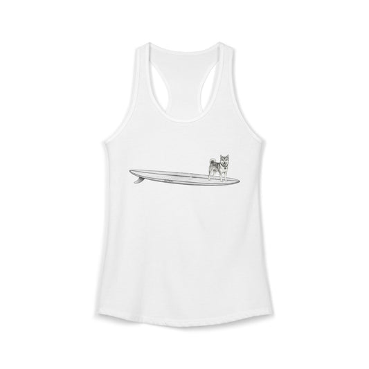 Shiba Inu - Kuma | Hang Twenty Surf Dog Racerback Tank