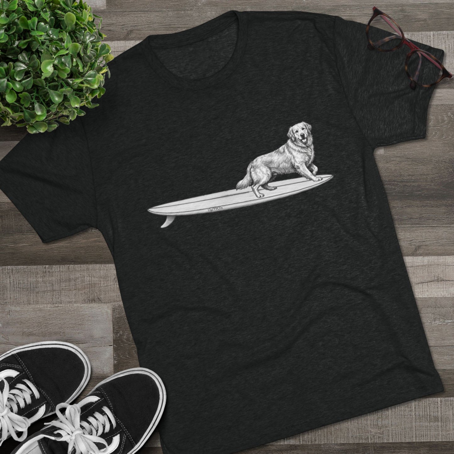 Golden Retriever - Enzo | Hang Twenty Surf Dog T-Shirt