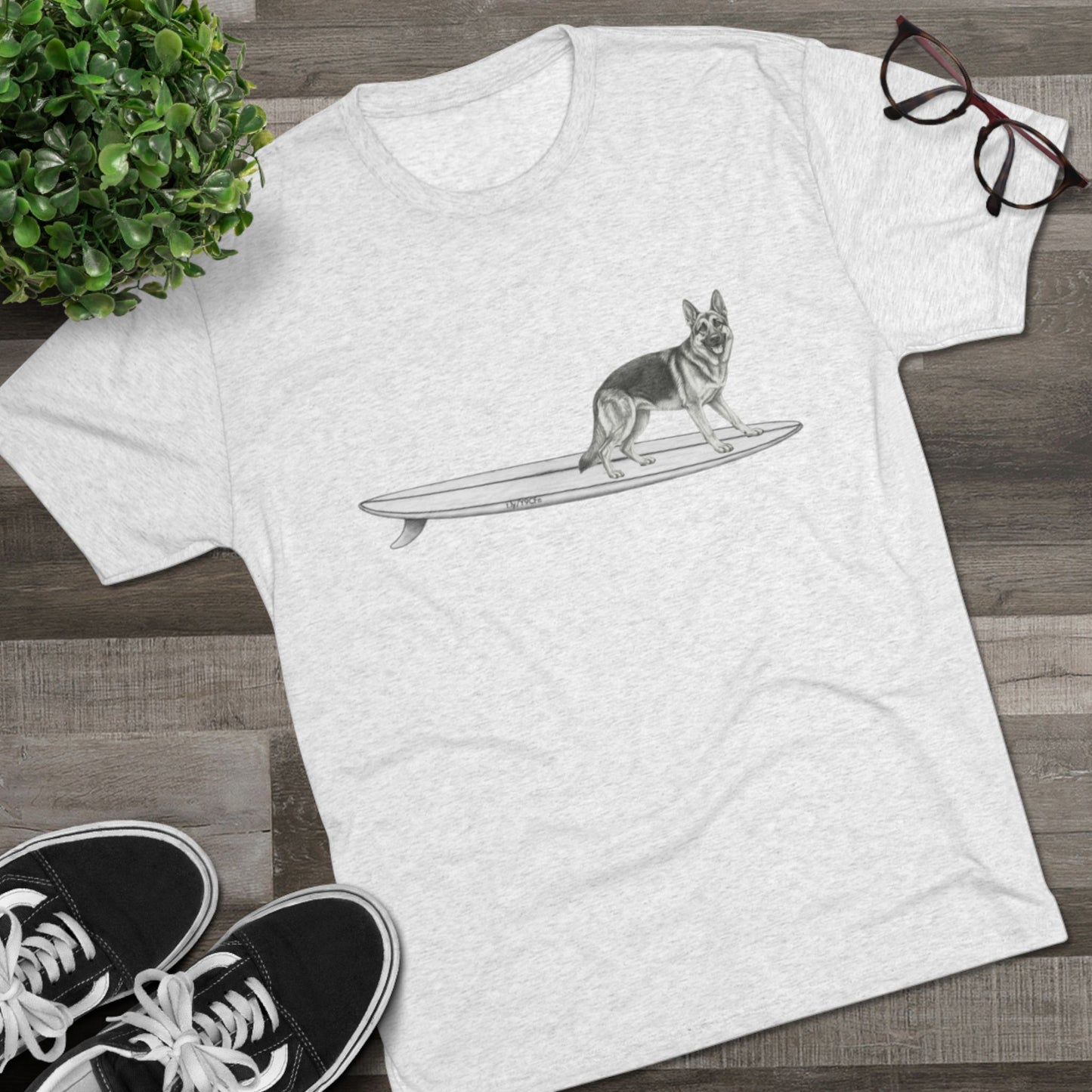 German Shepherd - Addie | Hang Twenty Surf Dog T-Shirt
