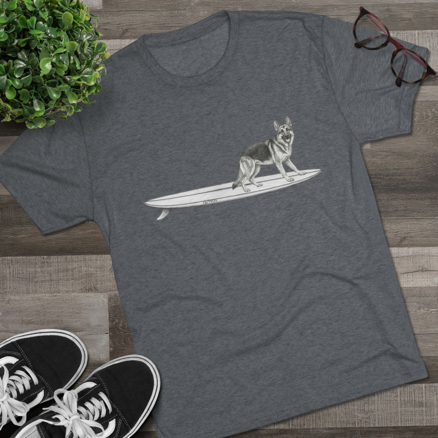 German Shepherd - Addie | Hang Twenty Surf Dog T-Shirt