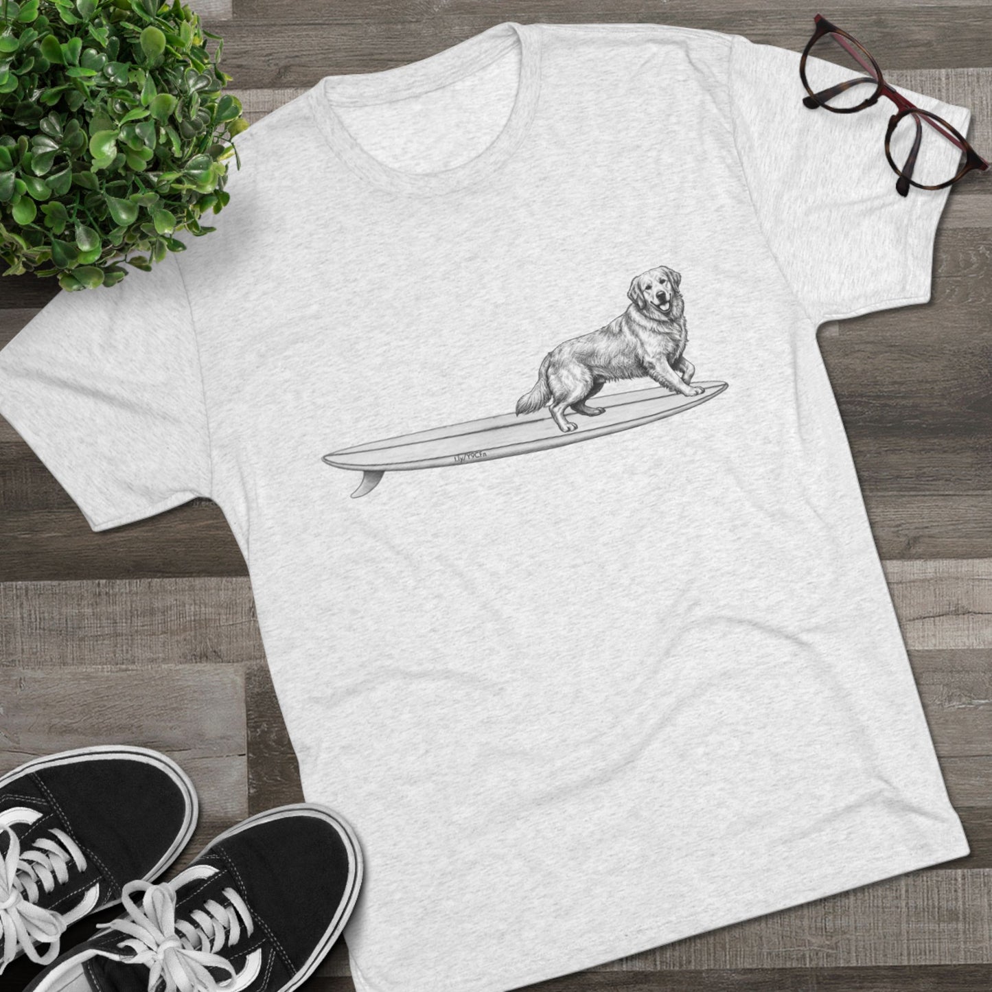 Golden Retriever - Enzo | Hang Twenty Surf Dog T-Shirt