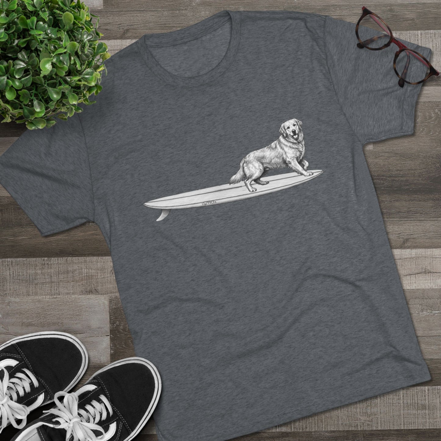 Golden Retriever - Enzo | Hang Twenty Surf Dog T-Shirt